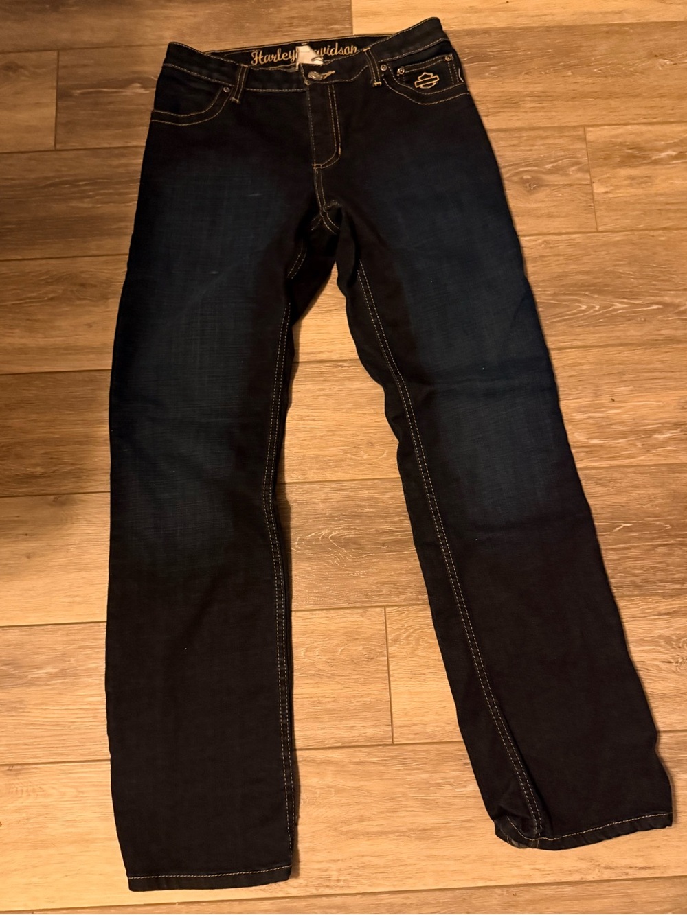 Harley-Davidson Embellished Stretch Bootcut Jeans Women’s Sz 4 Dark Indigo Denim